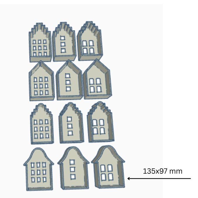 STL 3D Druck Datei Weihnachten 12 Designs Häuser GROß Haus Häuschen Lichthaus Lichthäuser 3D-Datei 3D-Druck Vorlage – Bild 2