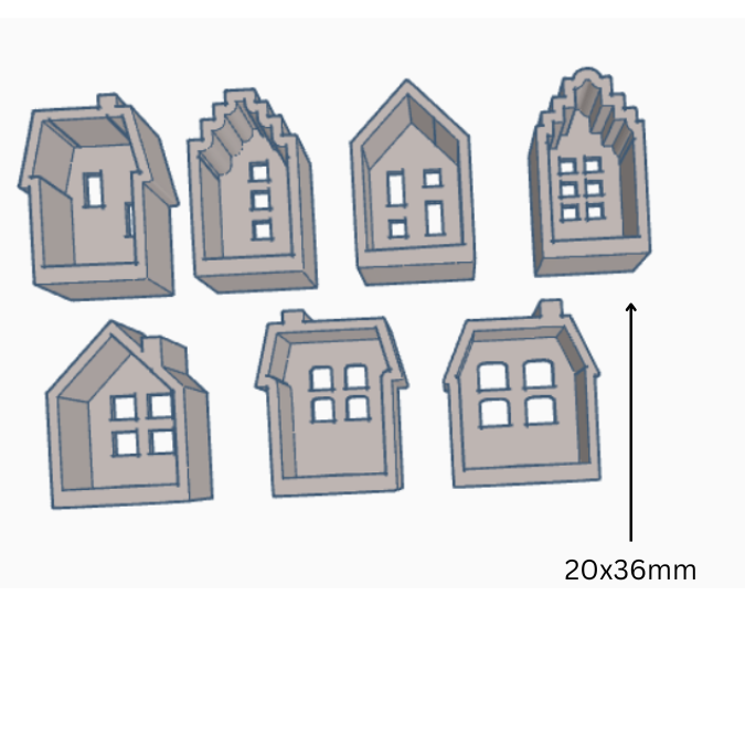 STL 3D Druck Datei Weihnachten 7er Set LED-Ballonlicht Häuser Haus Häuschen Mini Häuser Lichthaus Lichthäuser 3D-Datei 3D-Druck Vorlage – Bild 5