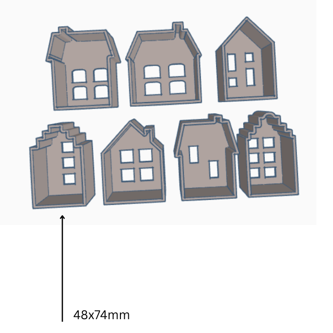 STL 3D Druck Datei Weihnachten 7er Set LED-Teelicht Häuser Haus Häuschen Mini Häuser Lichthaus Lichthäuser 3D-Datei 3D-Druck Vorlage – Bild 2