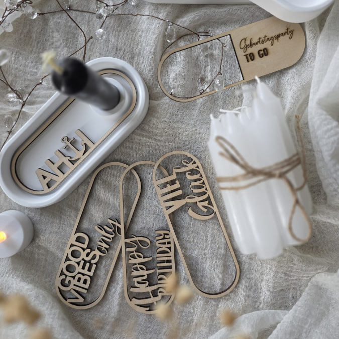 SVG Laserdatei 12 Designs Einleger für kleines ovales Deko Tablett Geburtstag Happy Moments Du bist toll Geschenkidee Mitbringsel SVG Datei – Bild 9