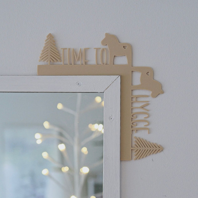 STL 3D Druck Datei Türrahmen 3 Designs Weihnachten Türkante Hygge Merry Xmas Frohe Weihnacht 3D-Druck Winterdeko Weihnachtsdeko Türdeko Tür – Bild 6