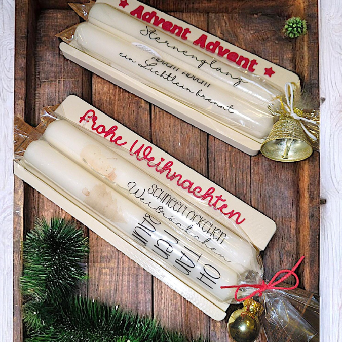 STL 3D Druck Datei Kerzenhalter Kerzenset 10er Kerzenverpackung Deko Weihnachtsdeko 3D-Datei 3D-Druck Vorlage Advent Geschenkidee Mitbringse – Bild 3