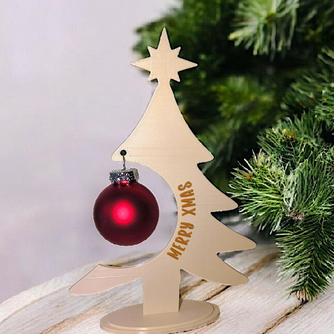 STL 3D Druck Datei 2er Set Kugelbaum Weihnachtskugel Baum für 6cm Christbaum Kugeln Deko Weihnachtsdeko 3D-Datei 3D-Druck Vorlage Advent