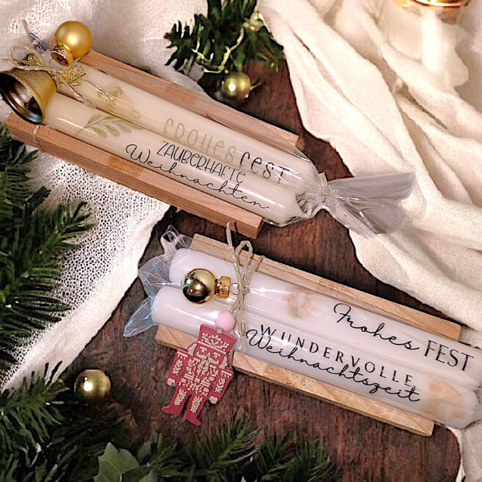 Frohes Fest Weihnachten grün greenery Boho Skandi PDF Kerzen Tattoo Vorlage A4 Kerzentattoos zum selber drucken Kerzensticker DIGITALE DATEI – Bild 3