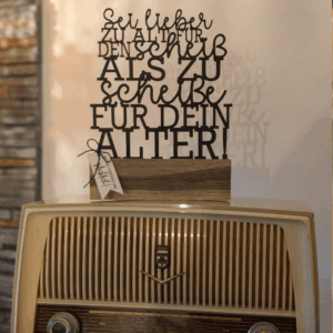 SVG Laserdatei Klötzchenschrift Klötzchen "Sei lieber zu alt für den scheiß als zu scheiße für dein Alter" SVG Datei Klötzchendatei