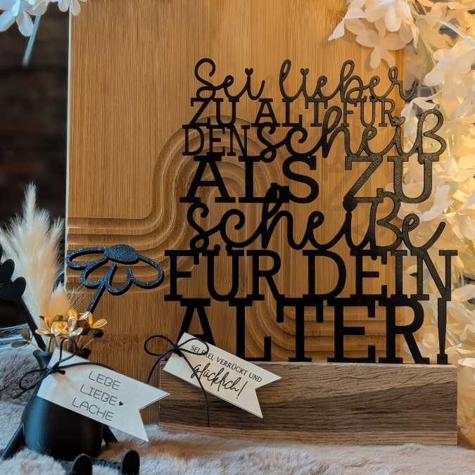 SVG Laserdatei Klötzchenschrift Klötzchen "Sei lieber zu alt für den scheiß als zu scheiße für dein Alter" SVG Datei Klötzchendatei – Bild 3