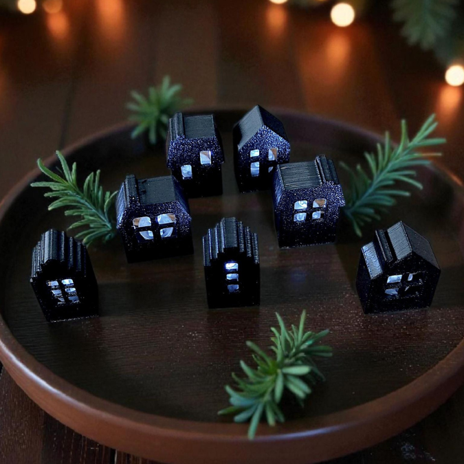 STL 3D Druck Datei Weihnachten 7er Set LED-Ballonlicht Häuser Haus Häuschen Mini Häuser Lichthaus Lichthäuser 3D-Datei 3D-Druck Vorlage – Bild 6