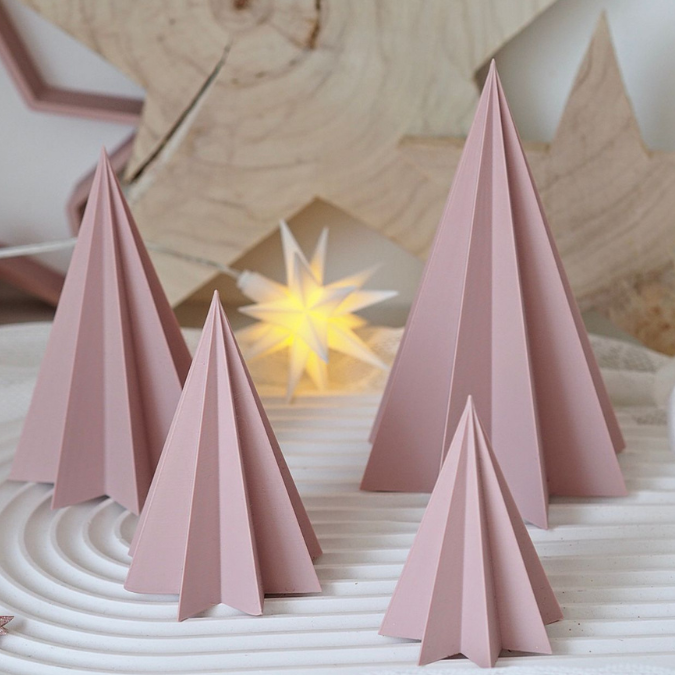 STL 3D Druck Datei 4 Größen Baum Weihnachtsbaum Tannenbaum schlicht elegant modern Deko Weihnachtsdeko 3D-Datei 3D-Druck Vorlage Weihnachten
