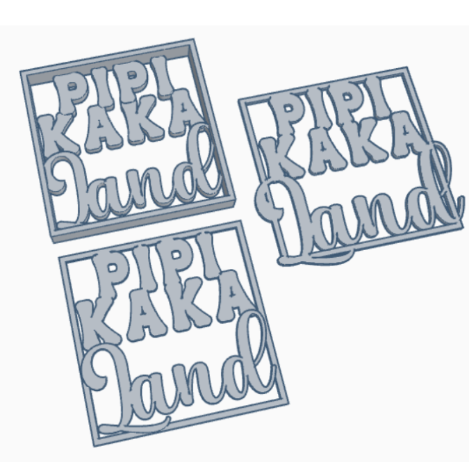 STL 3D Druck Datei Aufsteller und Wanddeko Pipi Kaka Land lustig humor klo WC 3 Stück zum Aufstellen oder hängen 3D-Datei 3D-Druck Vorlage – Bild 4