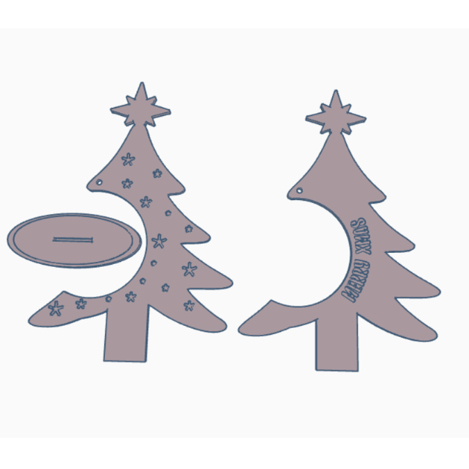 STL 3D Druck Datei 2er Set Kugelbaum Weihnachtskugel Baum für 6cm Christbaum Kugeln Deko Weihnachtsdeko 3D-Datei 3D-Druck Vorlage Advent – Bild 2