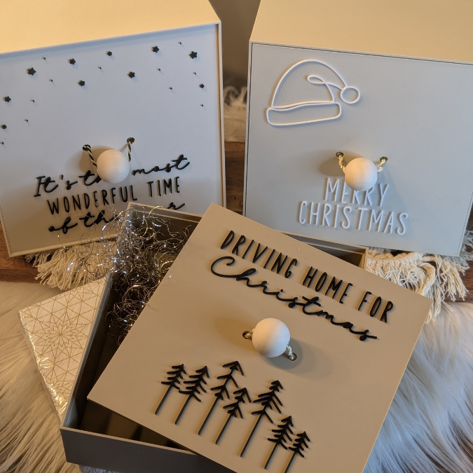 STL 3D Druck Datei Geschenkboxen 170x170 in 2 Höhen mit 4 Deckel Designs 3D-Datei 3D-Druck Vorlage Weihnachten Box Schachtel Geschenkbox – Bild 9
