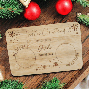 SVG Laserdatei 2 Designs Christkind Brettchen Dekobrett Weihnachten was zum naschen für das Christkind Heilige Nacht SVG Datei