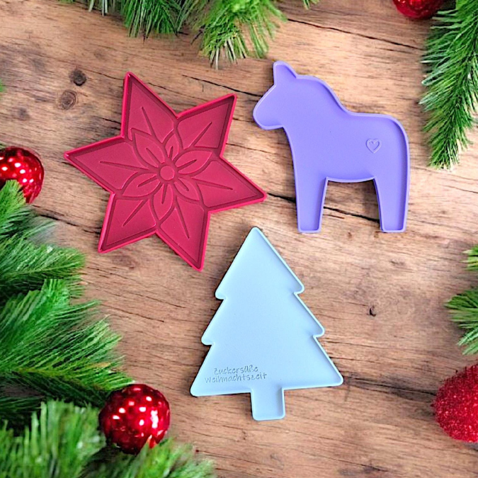 STL 3D Druck Datei Dekoteller Weihnachtsstern Plätzchenteller Winter skalierbar Weihnachten Advent 3D-Datei 3D-Druck Vorlage Deko Stern – Bild 4