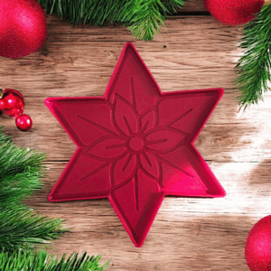 STL 3D Druck Datei Dekoteller Weihnachtsstern Plätzchenteller Winter skalierbar Weihnachten Advent 3D-Datei 3D-Druck Vorlage Deko Stern