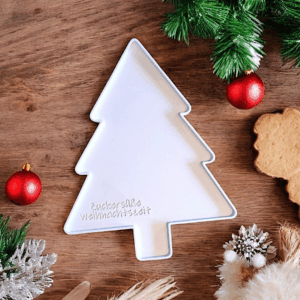 STL 3D Druck Datei Dekoteller Tannenbaum Plätzchenteller Winter zuckersüße Weihnachten Advent 3D-Datei 3D-Druck Vorlage Deko Geschenkidee