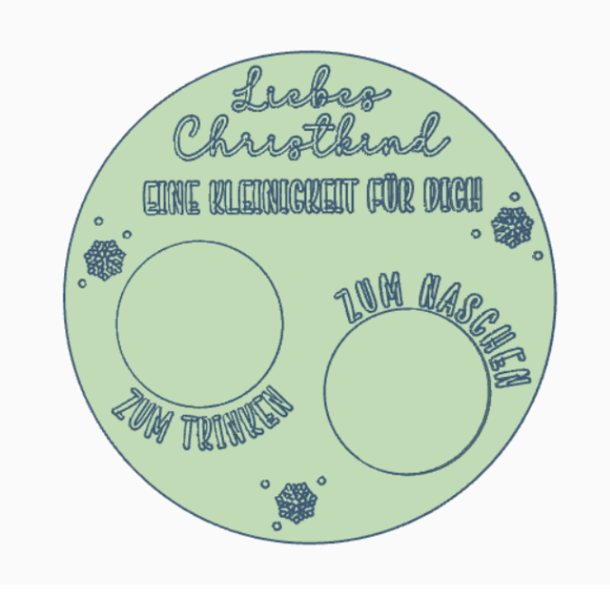 STL 3D Druck Datei Christkind Teller Christkindteller Deko Weihnachtsdeko 3D-Datei 3D-Druck Vorlage Weihnachten Winter Advent Heilige Nacht – Bild 3