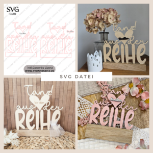 SVG Laserdatei Klötzchen Aufsteller Tanz Vorallem aus der Reihe Quote Motto Statement Lebensweisheit Spruch SVG Datei