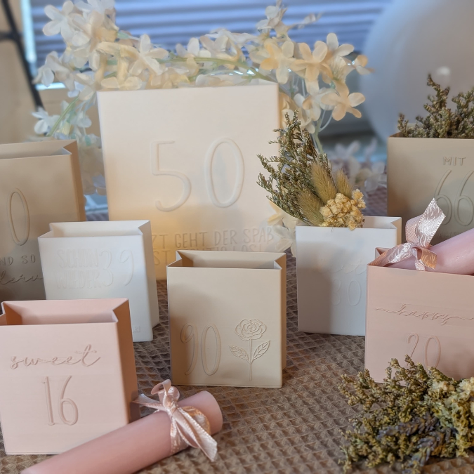 13 Designs STL 3D Druck Datei Geburtstag Geburtstagstüten skalierbar 16 18 20 29+ 30 39 40 50 60 66 70 80 90 happy birthday 3D-Druck Datei – Bild 10