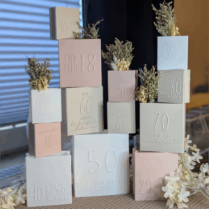 13 Designs STL 3D Druck Datei Geburtstag Geburtstagstüten skalierbar 16 18 20 29+ 30 39 40 50 60 66 70 80 90 happy birthday 3D-Druck Datei