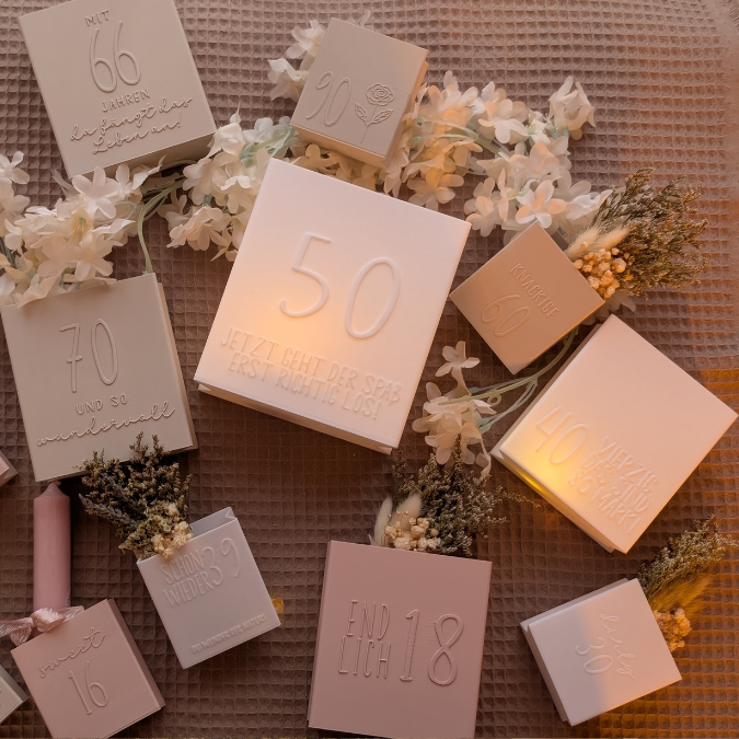 13 Designs STL 3D Druck Datei Geburtstag Geburtstagstüten skalierbar 16 18 20 29+ 30 39 40 50 60 66 70 80 90 happy birthday 3D-Druck Datei – Bild 5