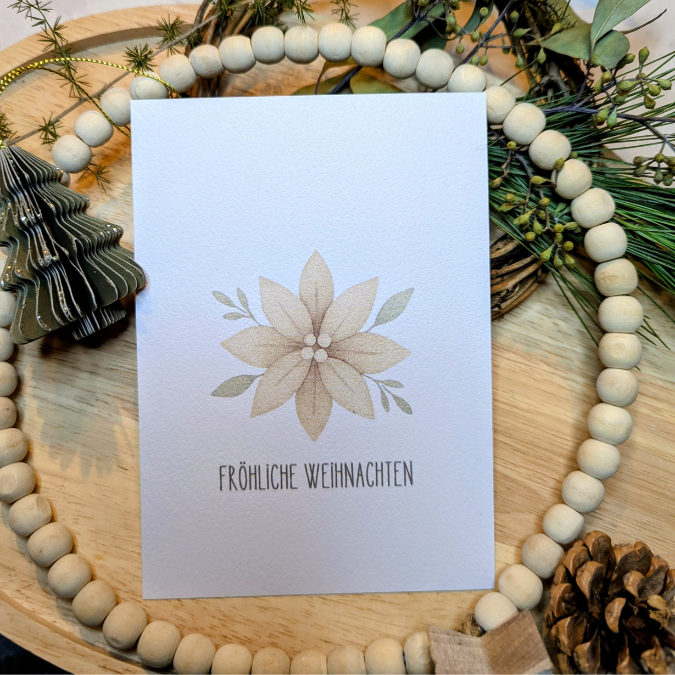 Postkarten Druckvorlage 2 Designs Fröhliche Weihnachten PDF Karte Geschenkkarte Printable Postkarte – Bild 5