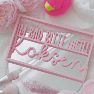 STL 3D Druck Datei Aufsteller und Wanddeko Im Bad bitte nicht koksen lustig humor Baddeko Gästeklo WC 2 Stück 3D-Datei 3D-Druck Vorlage