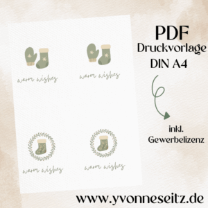 Postkarten Druckvorlage 2 Designs warm wishes Wintergruß winterkarte PDF Karte Geschenkkarte Printable Postkarte