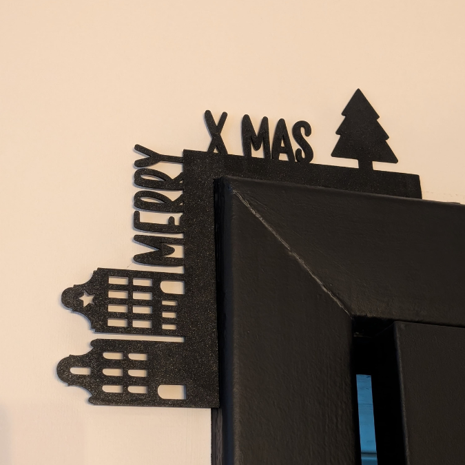 STL 3D Druck Datei Türrahmen 3 Designs Weihnachten Türkante Hygge Merry Xmas Frohe Weihnacht 3D-Druck Winterdeko Weihnachtsdeko Türdeko Tür – Bild 3