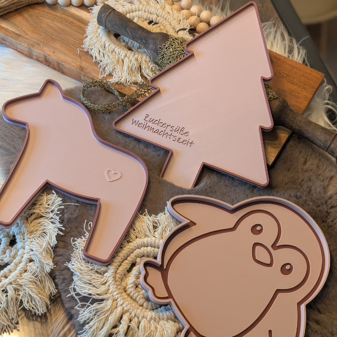 STL 3D Druck Datei Dekoteller Tannenbaum Plätzchenteller Winter zuckersüße Weihnachten Advent 3D-Datei 3D-Druck Vorlage Deko Geschenkidee – Bild 6