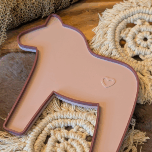 STL 3D Druck Datei Dekoteller Dalapferd Dala Plätzchenteller Winter skalierbar Weihnachten Advent 3D-Datei 3D-Druck Vorlage Deko Geschenkide