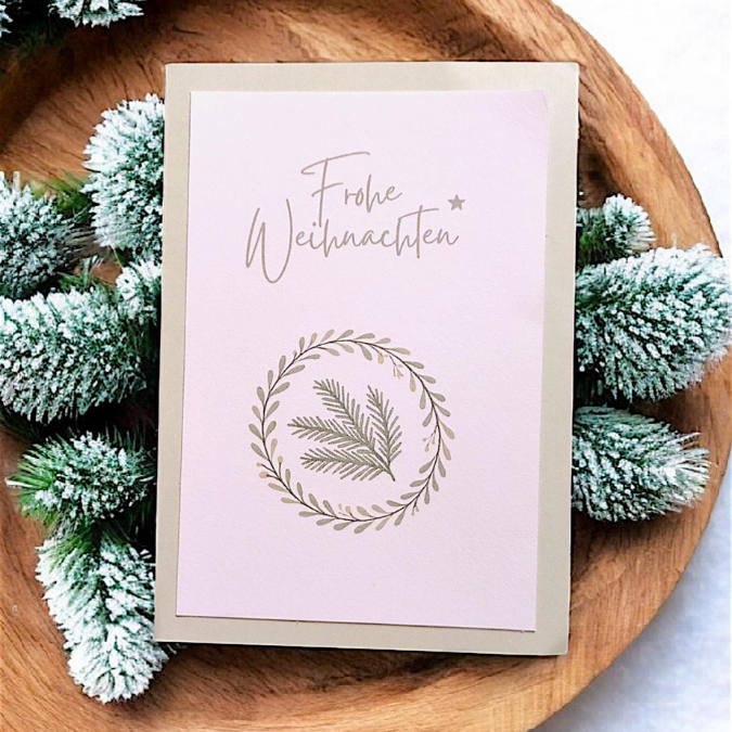 Postkarten Druckvorlage 2 Designs Frohe Weihnachten PDF Karte Geschenkkarte Printable Postkarte Skandi Haus Winter Weihnachtskarte – Bild 5