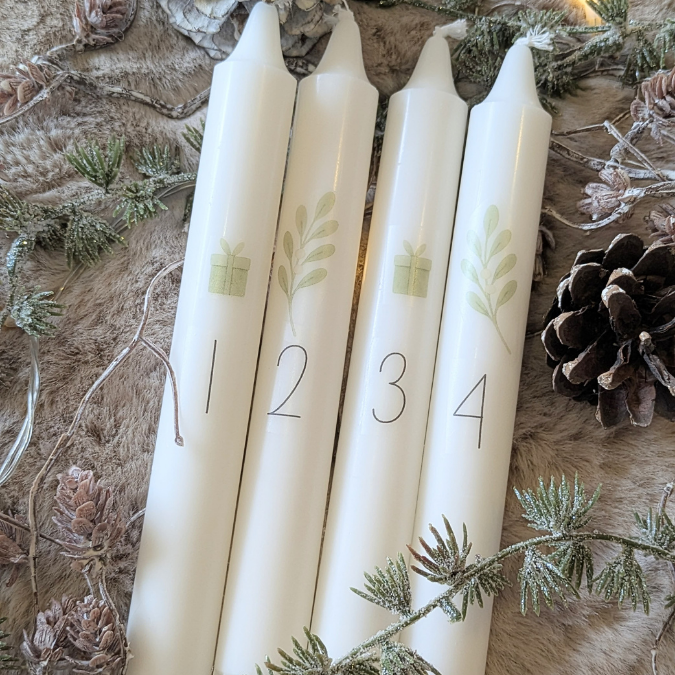 Frohes Fest Weihnachten grün greenery Boho Skandi PDF Kerzen Tattoo Vorlage A4 Kerzentattoos zum selber drucken Kerzensticker DIGITALE DATEI – Bild 5