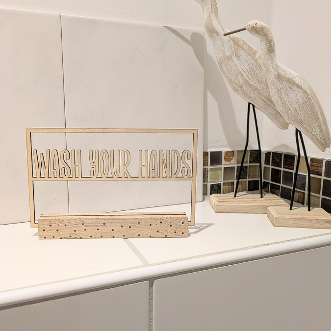 6 Designs SVG Laserdatei Klötzchenschrift Klötzchen Rahmen Gäste Wc Toilette Klo lustig nice butt shit happens SVG Datei nicht koksen humor – Bild 20