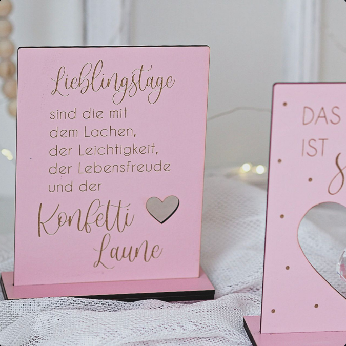 SVG Laserdatei 3er Aufsteller mit Botschaft Sonnenfänger 3mm 4mm Das Leben ist schön positiv Good vibes SVG-Datei Geschenkidee Affirmation – Bild 26