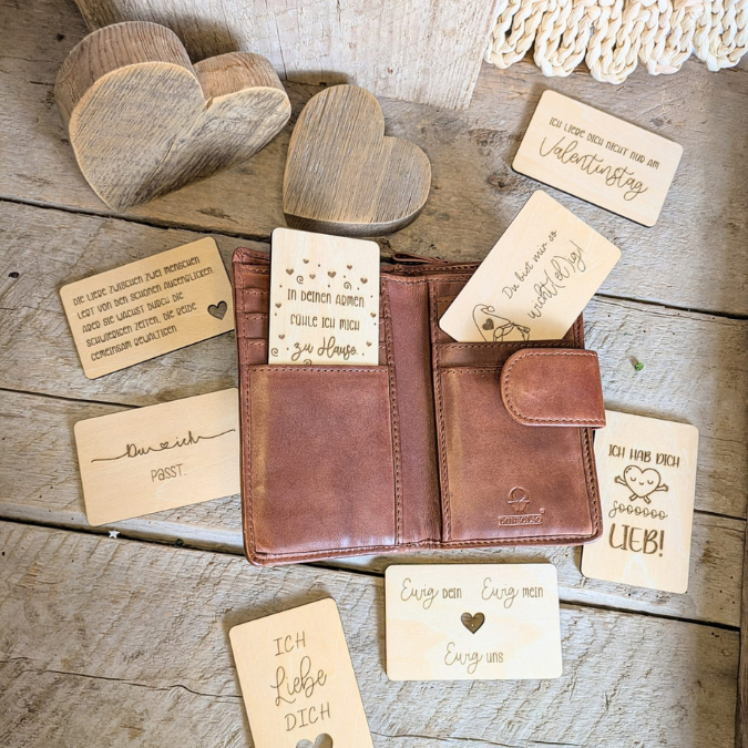 SVG Laserdatei Valentinstag 8 Designs Liebesbotschaften Karten für Portemonnaie Geldbeutel Visitenkarte Liebe Ti Amo Te Amo SVG Datei – Bild 3