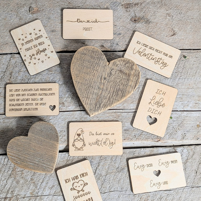 SVG Laserdatei Valentinstag 8 Designs Liebesbotschaften Karten für Portemonnaie Geldbeutel Visitenkarte Liebe Ti Amo Te Amo SVG Datei – Bild 6