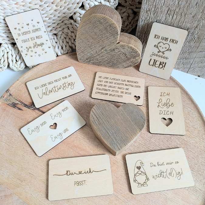 SVG Laserdatei Valentinstag 8 Designs Liebesbotschaften Karten für Portemonnaie Geldbeutel Visitenkarte Liebe Ti Amo Te Amo SVG Datei – Bild 11