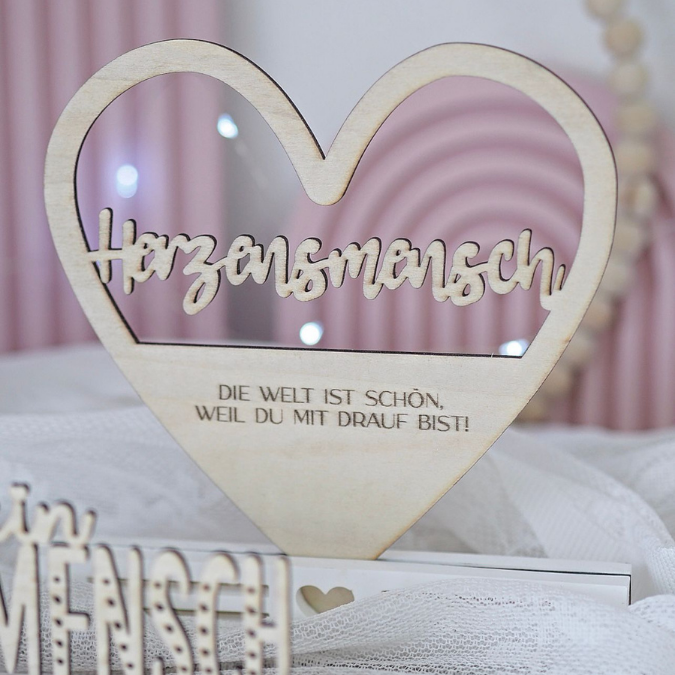 SVG Laserdatei Klötzchenschrift Herzensmensch Herz Aufsteller Liebe Valentinstag Freundin Mama Muttertag Klötzchendatei SVG Datei 3 Designs – Bild 12