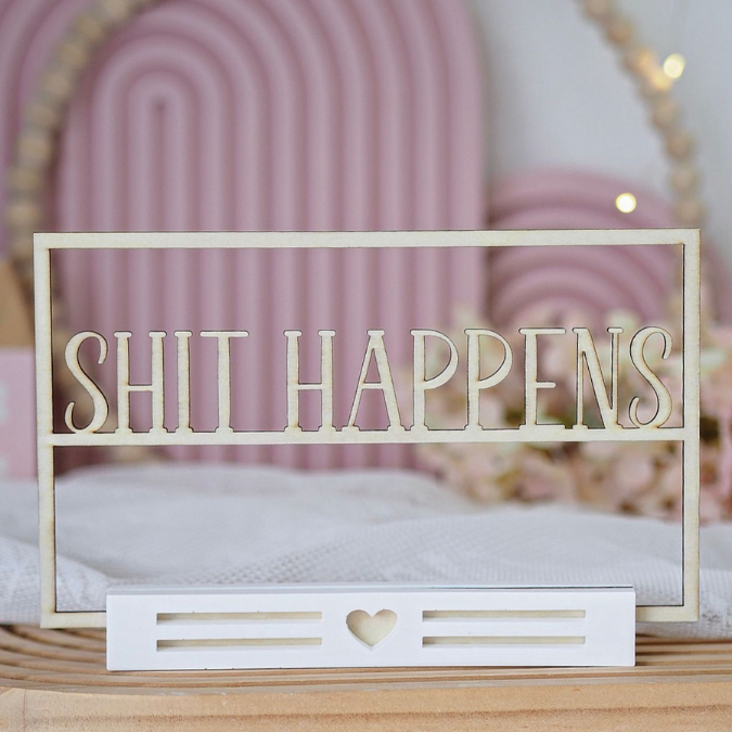 6 Designs SVG Laserdatei Klötzchenschrift Klötzchen Rahmen Gäste Wc Toilette Klo lustig nice butt shit happens SVG Datei nicht koksen humor – Bild 19