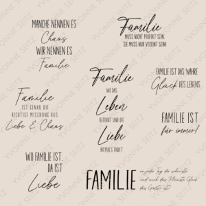 SVG Laser Datei Gravur Bundle Familie Laserdatei Plotterdatei Familienbundle Gravurdatei