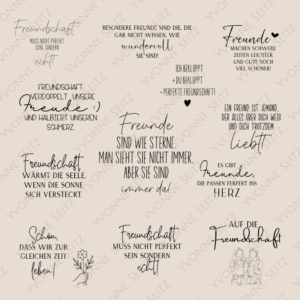 SVG Laser Datei Gravur Freunde Lieblingsmensch Besties BFF Freundinnen Freundschaft Laserdatei Plotterdatei