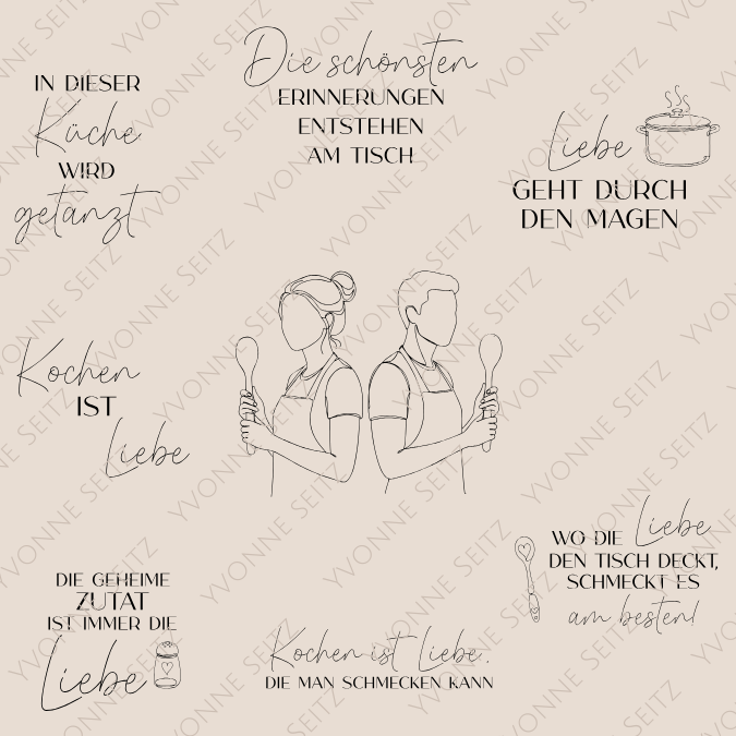 SVG Laser Datei Küche Kochen Bundle Laserdatei Essen SVG Datei