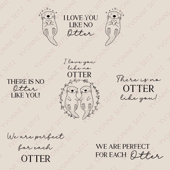 SVG Laser Datei Gravur Bundle like no otter Liebe Verliebt Valentinstag humorvoll lustig Schlüsselanhänger Laserdatei Plotterdatei Love