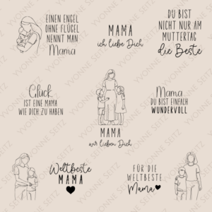 SVG Laser Datei Gravur Bundle Beste Mama Muttertag Mami Mom Mutter Weihnachten Ostern Schlüsselanhänger Laserdatei Plotterdatei Geschenk