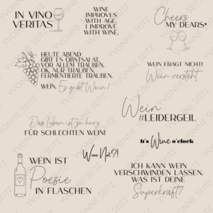 SVG Laser Datei Gravur Wein Vino Wine Weinglas Leider geil Weinflasche Laserdatei Plotterdatei