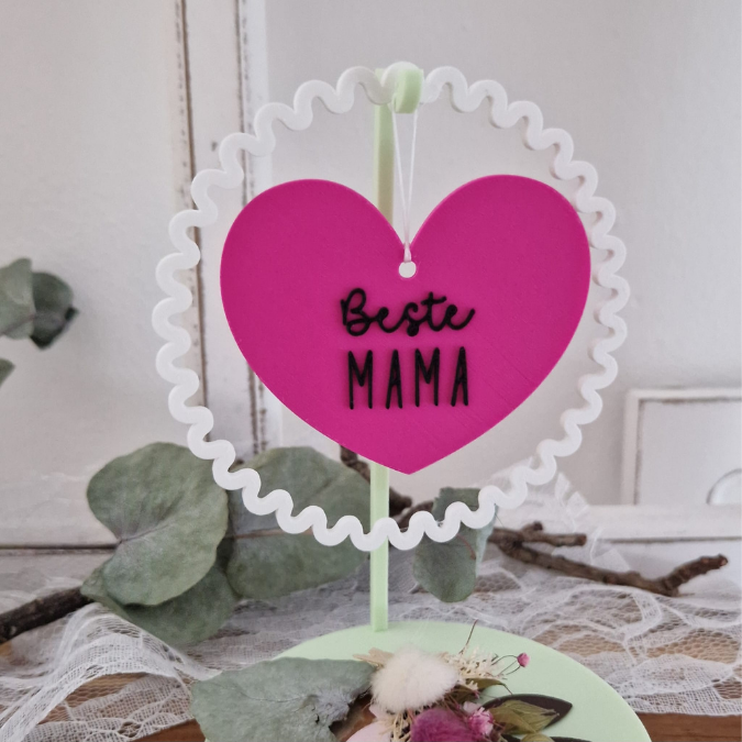 STL 3D Druck Datei Aufhänger 6er Set MUTTERTAG Dekoscheiben Geschenkanhänger passend zum Ständer im Shop 3D-Druck Datei Mama Designscheiben – Bild 5