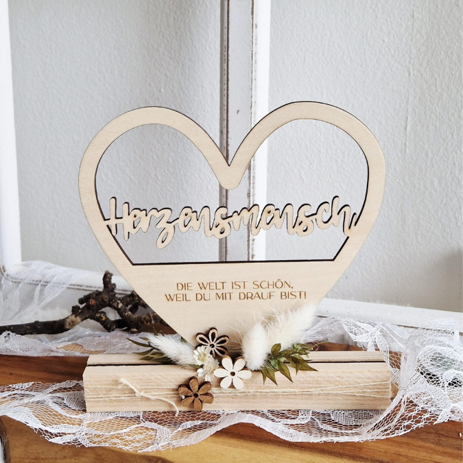 SVG Laserdatei Klötzchenschrift Herzensmensch Herz Aufsteller Liebe Valentinstag Freundin Mama Muttertag Klötzchendatei SVG Datei 3 Designs – Bild 18