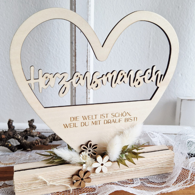 SVG Laserdatei Klötzchenschrift Herzensmensch Herz Aufsteller Liebe Valentinstag Freundin Mama Muttertag Klötzchendatei SVG Datei 3 Designs – Bild 19