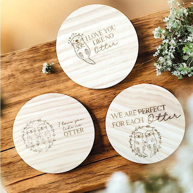 SVG Laser Datei Gravur Bundle like no otter Liebe Verliebt Valentinstag humorvoll lustig Schlüsselanhänger Laserdatei Plotterdatei Love – Bild 2