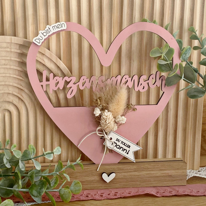 SVG Laserdatei Klötzchenschrift Herzensmensch Herz Aufsteller Liebe Valentinstag Freundin Mama Muttertag Klötzchendatei SVG Datei 3 Designs – Bild 5